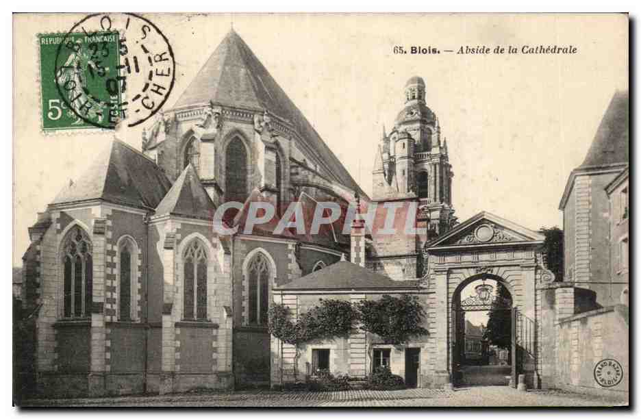 CPA Blois Abside de la Cathedrale