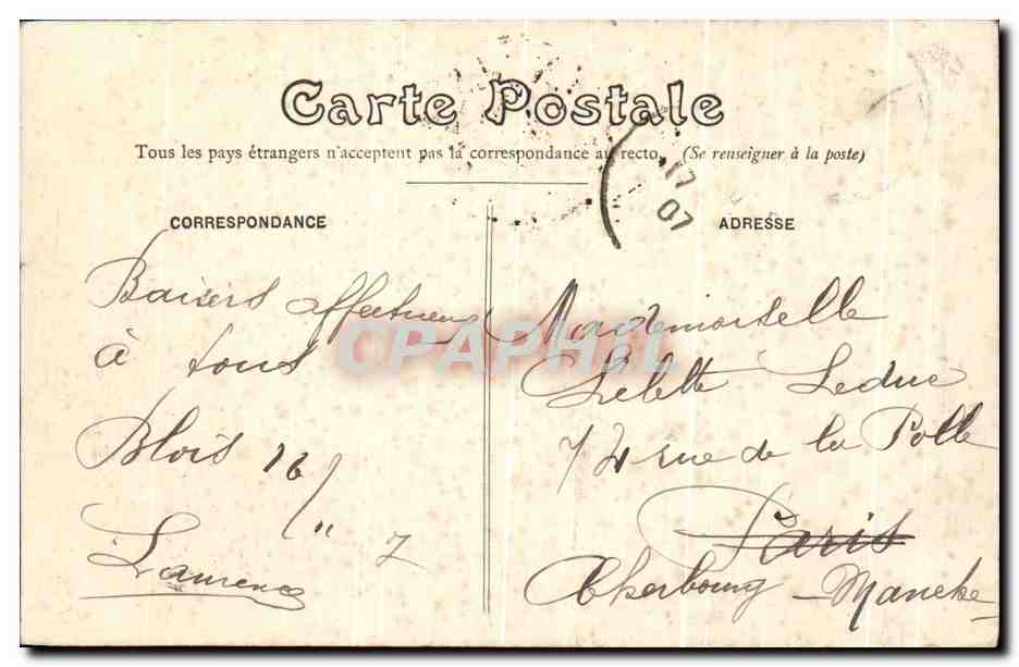 CPA Blois Abside de la Cathedrale — Verso