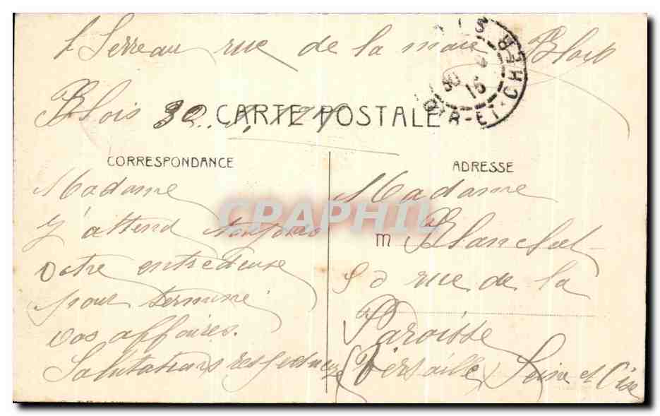 CPA Blois Le Pont du Chemin de Fer Enfants — Rückseite