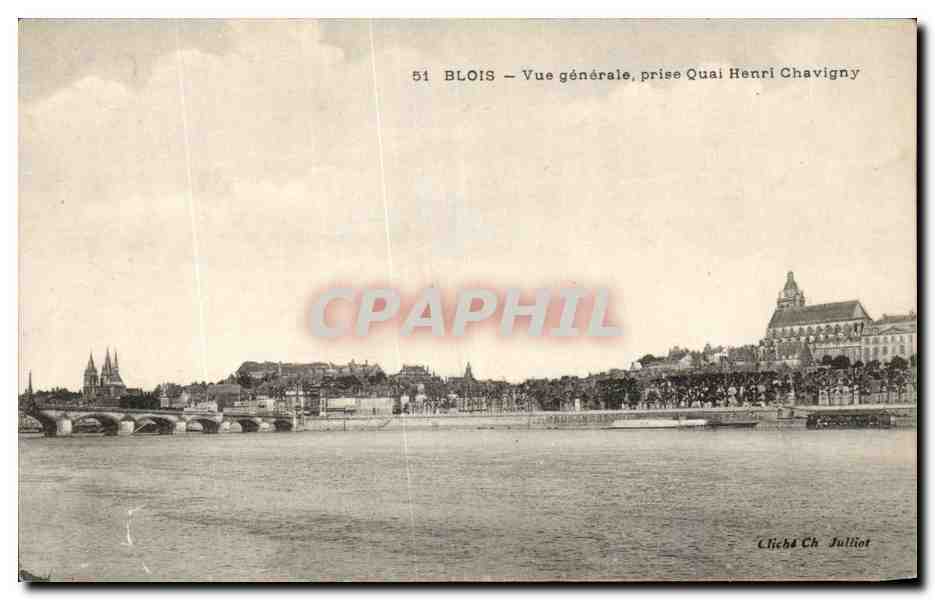 Blois — Vue générale prise Quai Henri Chavigny — Chiché Ch. Julliot