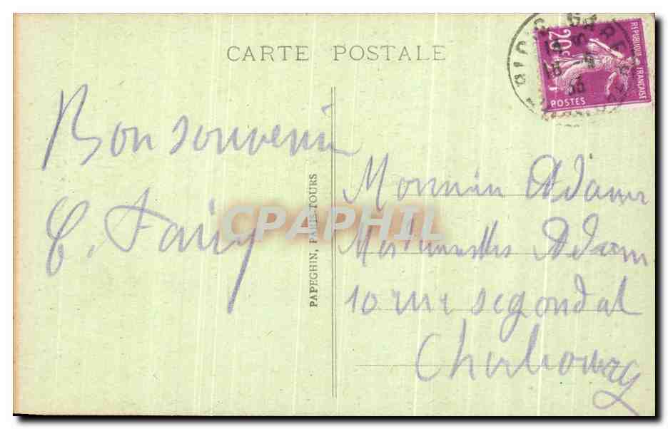 CPA Chateau de Blois Aile Francois 1er la Chapelle — Rückseite