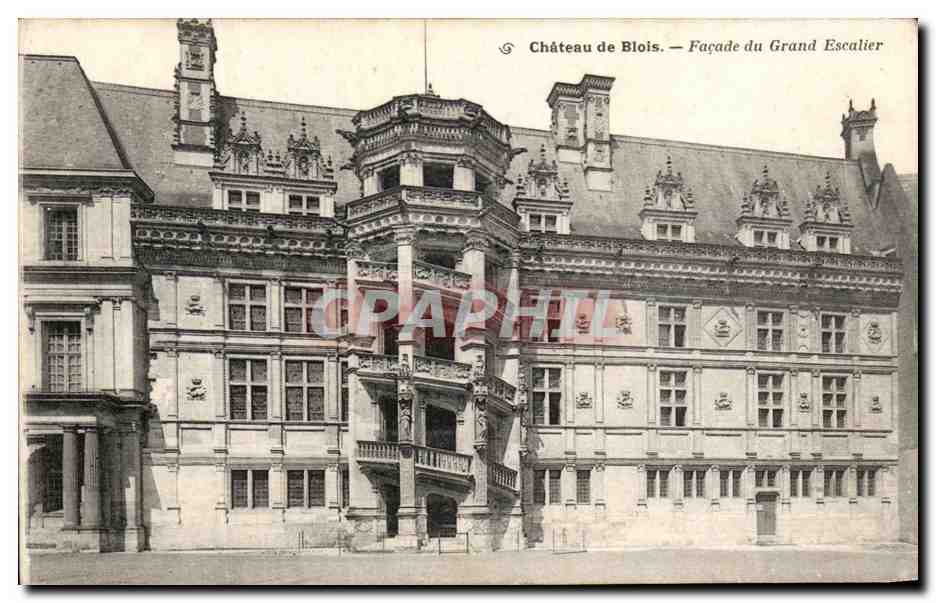 CPA Chateau de Blois Facade du Grand Escalier