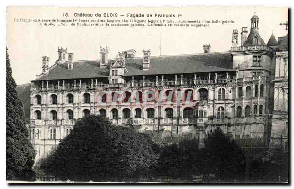 CPA Loire Chateau de Blois Facade de Francois 1er La Facade Exterieure de Francois