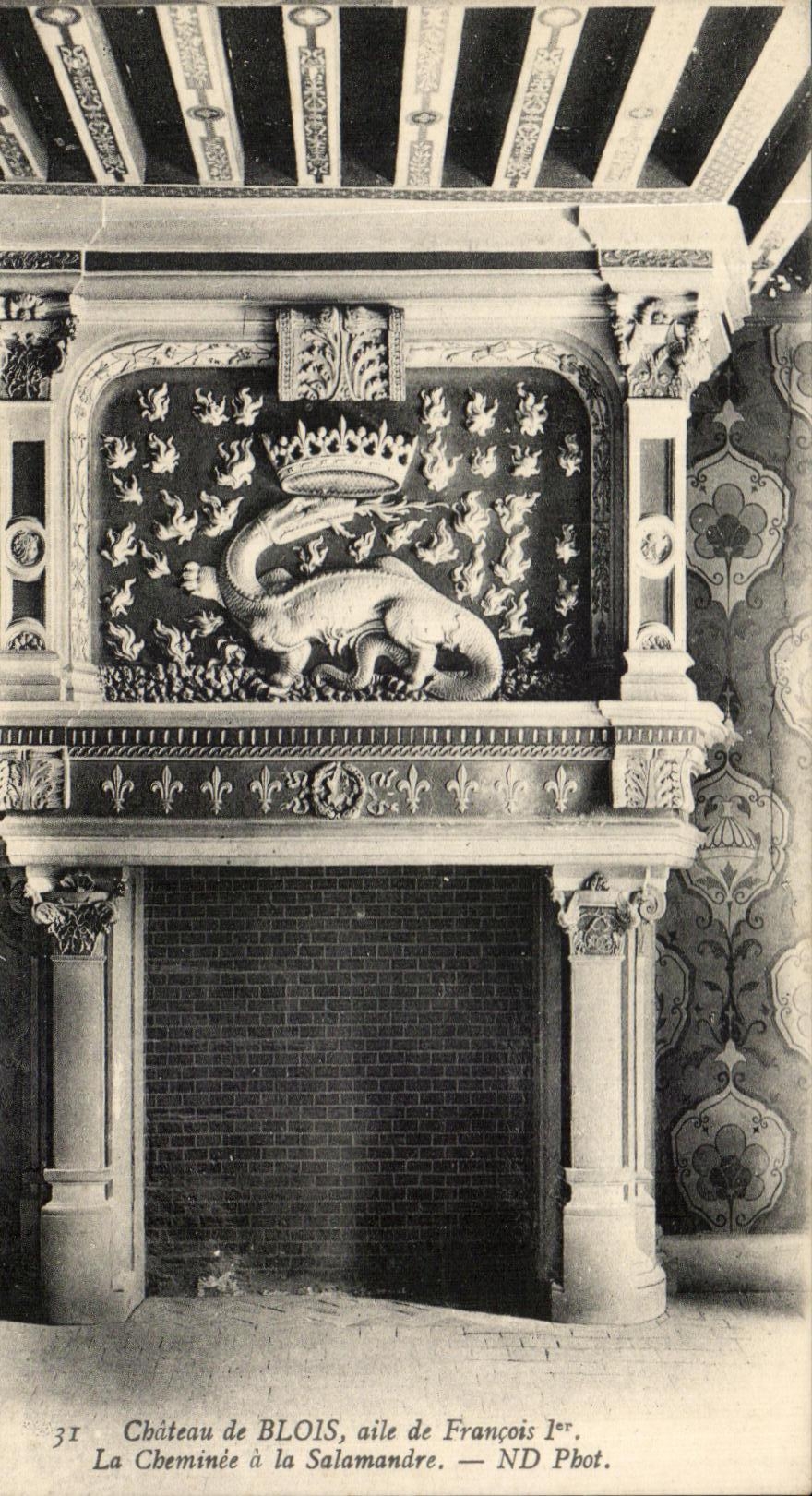CPA Chateau de Blois Aile de Francois 1er La Cheminee a la Salamandre