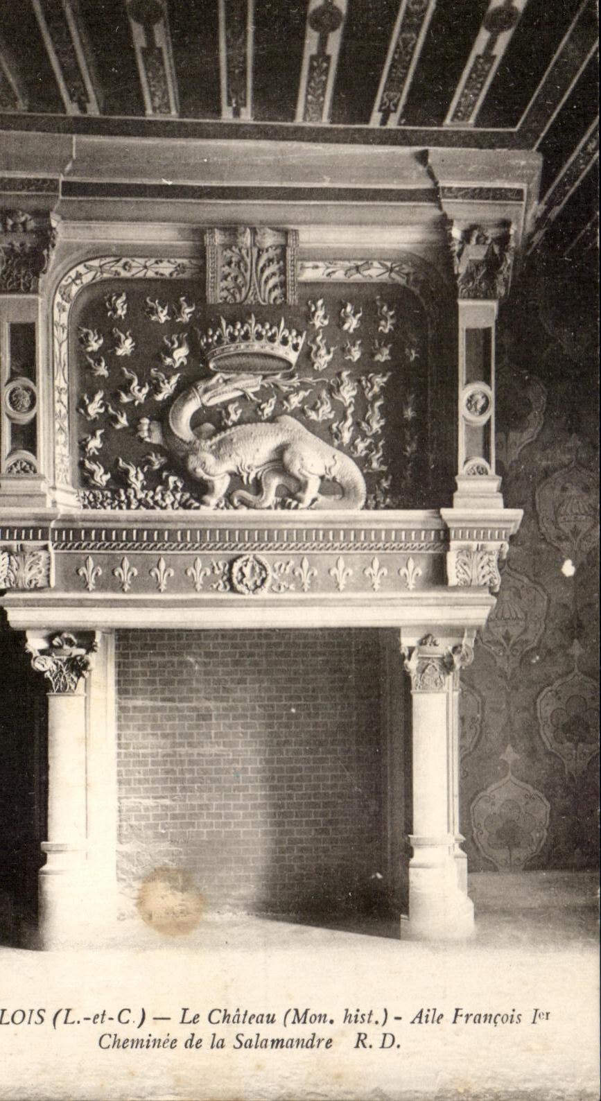 CPA Blois Le Chateau Aile Francois 1er Cheminee de la Salamandre