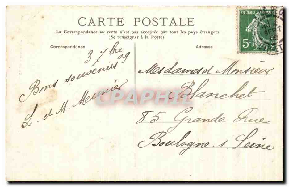 CPA Blois Le Chateau Cheminee du Salon d'Honneur de Louis XII — Rückseite