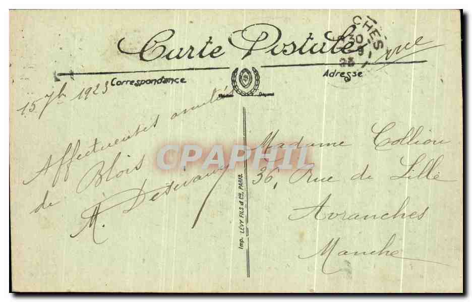 CPA Blois Le Chateau L'Aile Louis XII — Verso