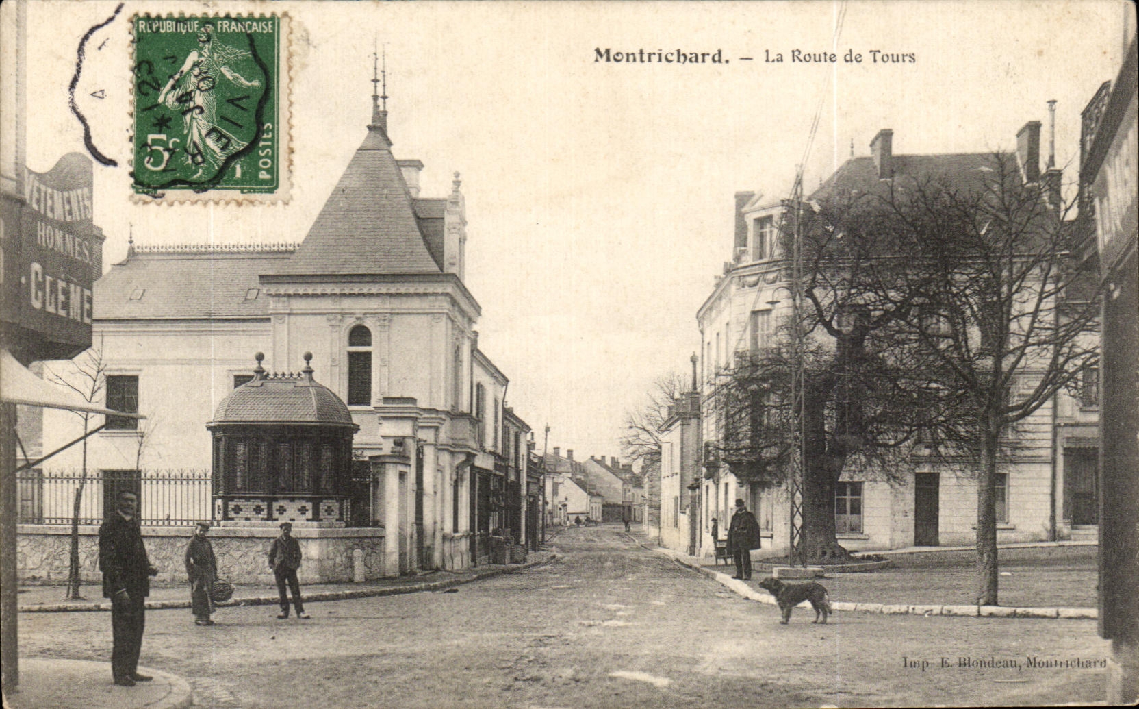 Montrichard — La Route de Tours — Imp. E. Blondeau, Montrichard