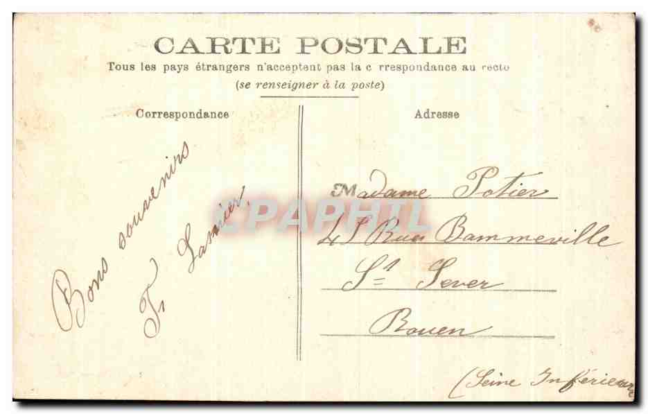 Montrichard — La Route de Tours — Imp. E. Blondeau, Montrichard — Reverso