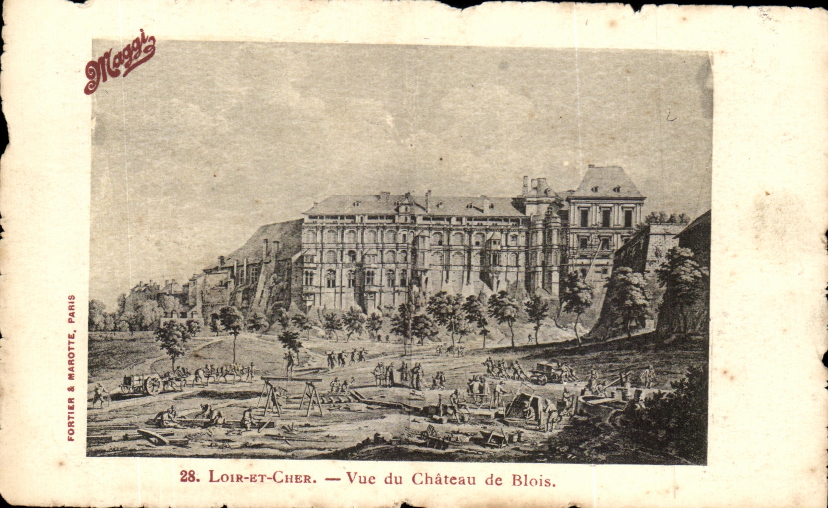 CPA Vue du Chateau de Blois Publicite Maggi