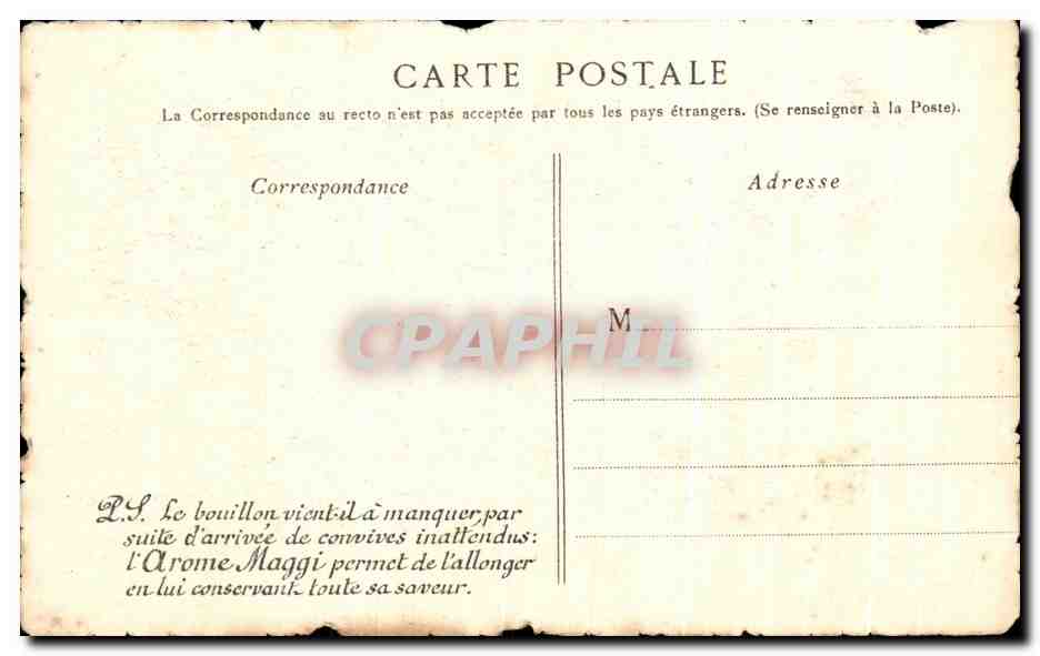 CPA Vue du Chateau de Blois Publicite Maggi — Verso