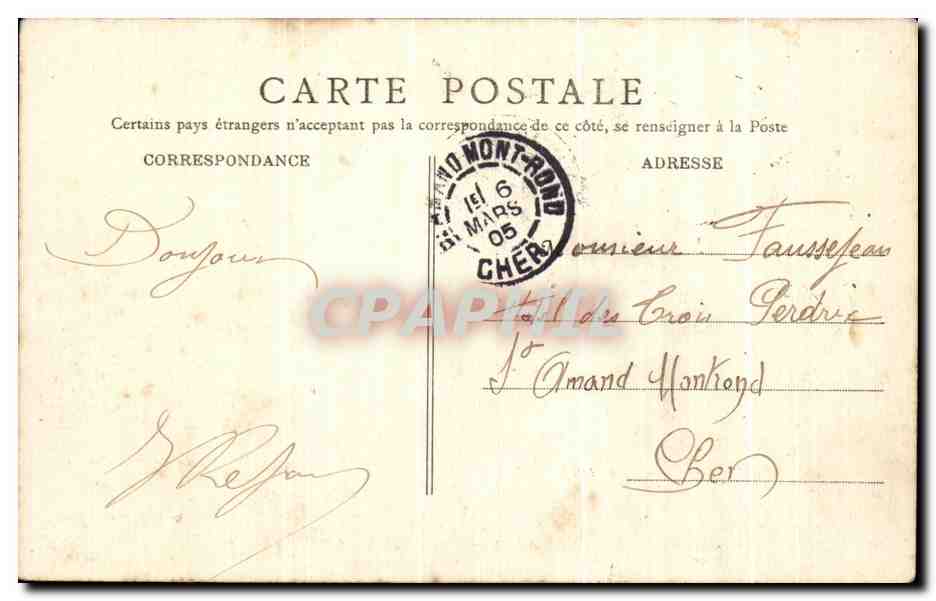 CPA Romorantin Vue sur la Sauldre — Rückseite