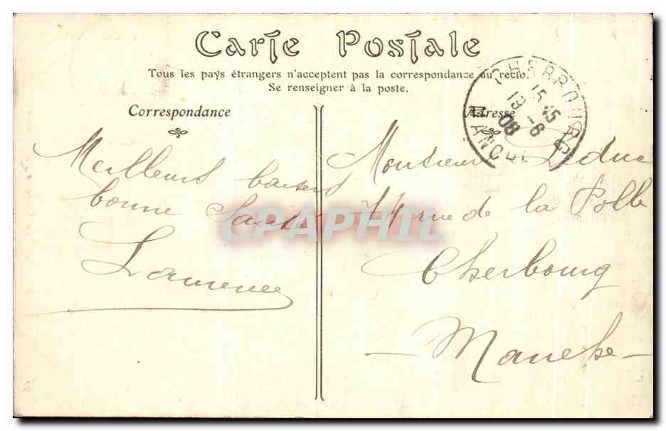 CPA Blois La statue De Denis Papin — Verso