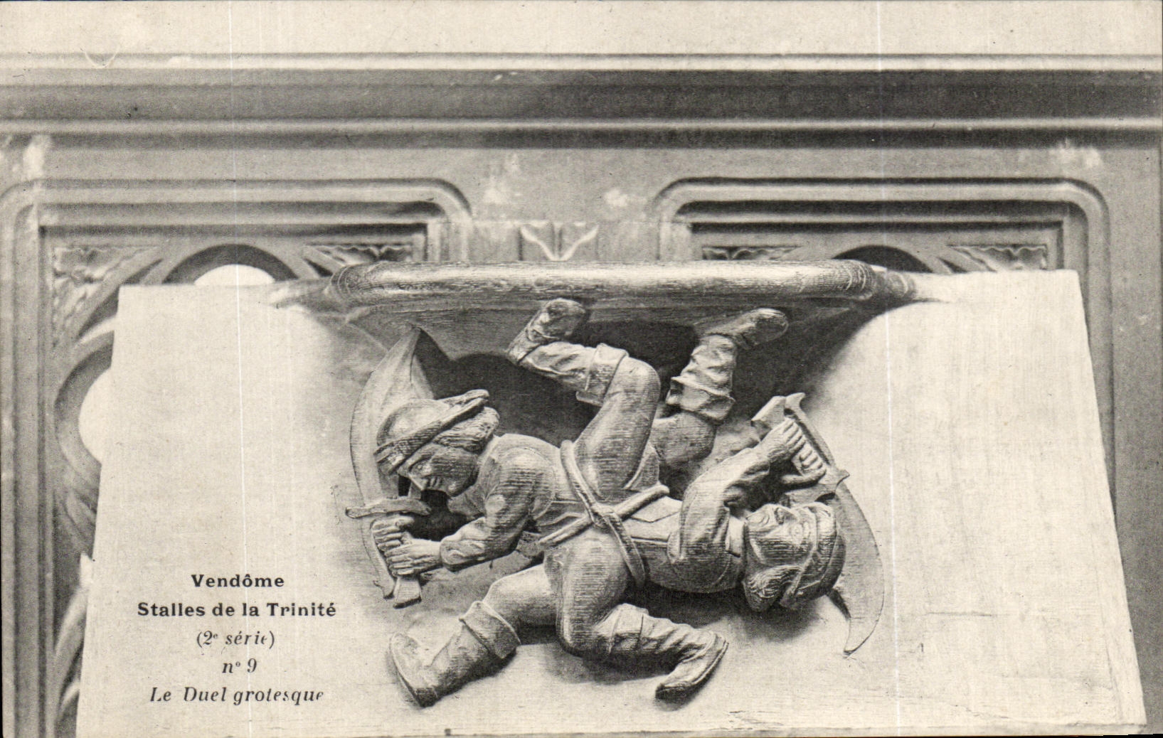 Vendôme - Stalles de la Trinité — 2e série, n° 9, Le Duel grotesque