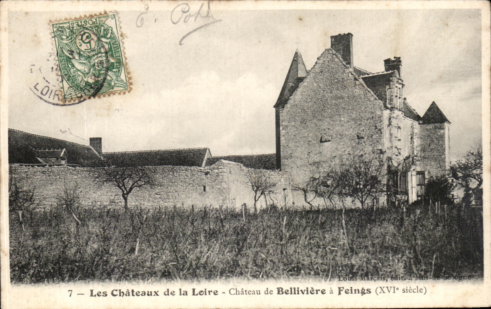 Château de Bellivière à Feings — XVIe siècle — Louis Marcais, édit. d'Impr. de Sologne