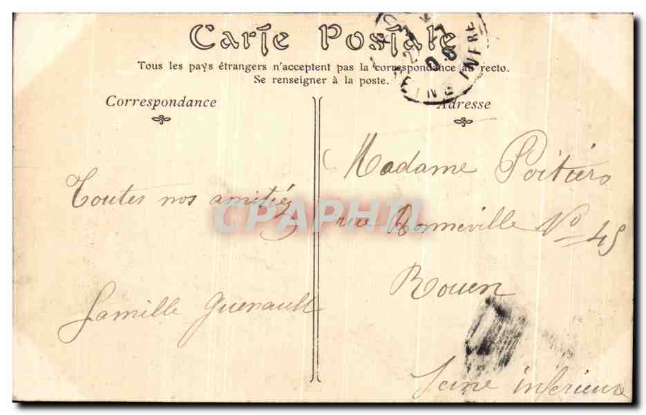 Vieux Château de Pontchâter — Environs de Montrichard — Éditeur ND, n° 305 — Rückseite