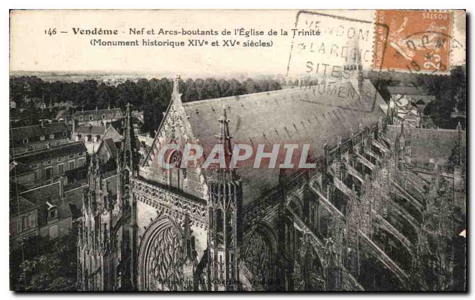 CPA Vendome Nef et Arcs Boutants de l'Eglise de la Trinite 