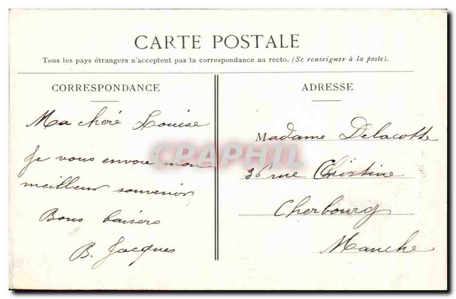 CPA Vendome Les Ruines Enfants — Rückseite