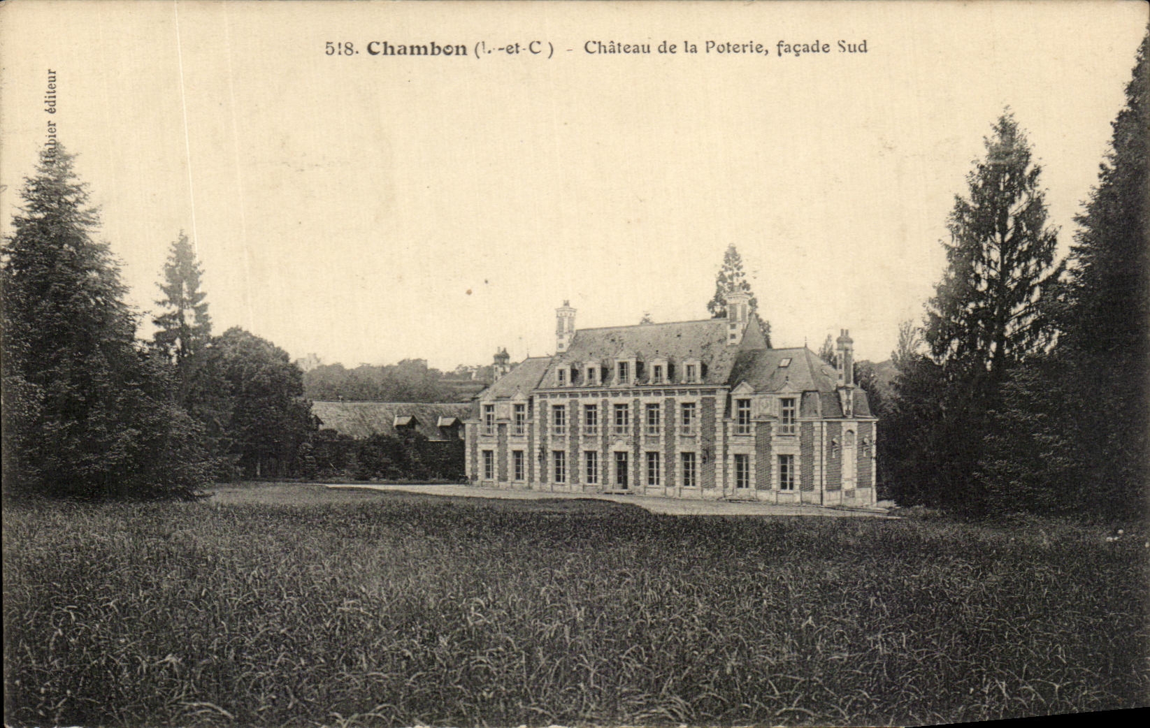 Chambon (l.-et-C) - Château de la Poterie, façade Sud