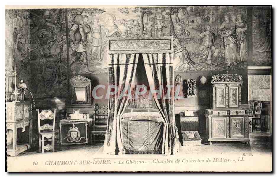 Chaumont-sur-Loire - Le Château - Chambre de Catherine de Médicis - S.G. - n°10