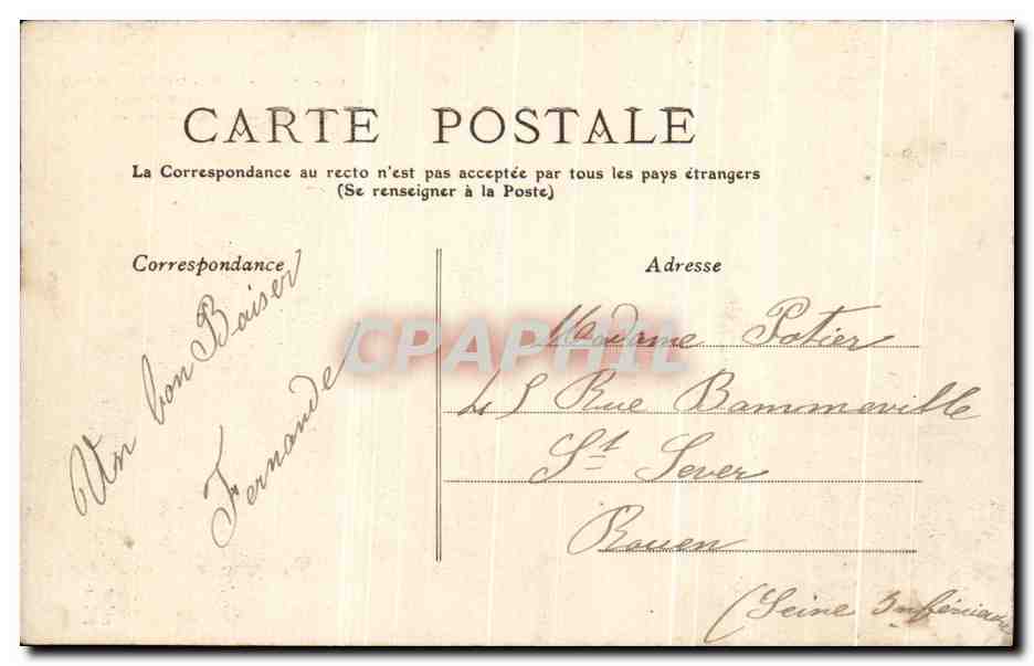 CPA Montrichard vue Generale Des Ruines Et Perspective De La Grande Rue — Rückseite