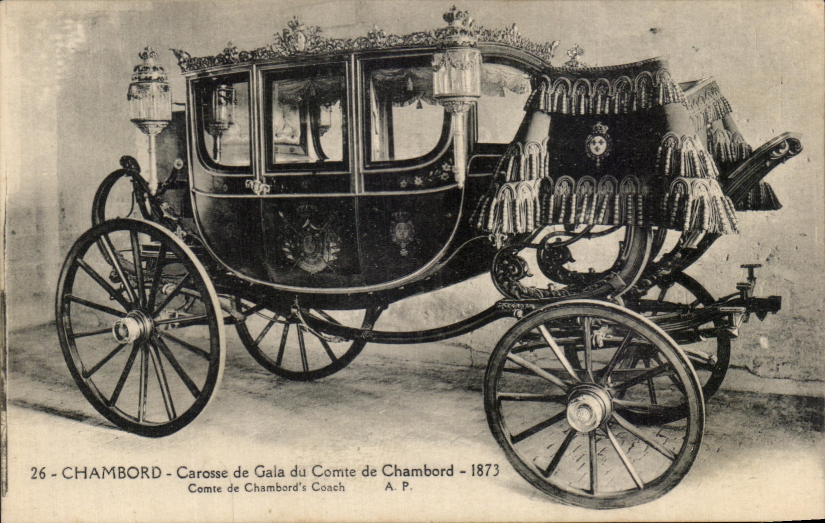 Chambord — Carrosse de Gala du Comte de Chambord — 1873 — A.P.