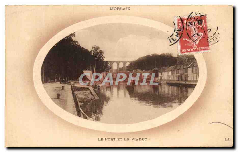 CPA Morlaix Le Port Et Le Viaduc