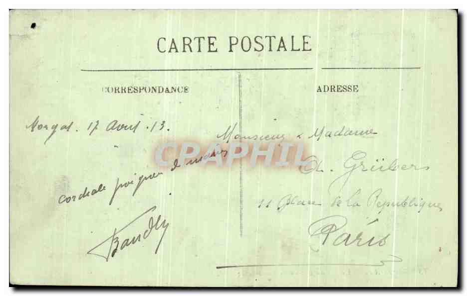 CPA Morlaix Depart du Bateau de Douarnenez — Rückseite