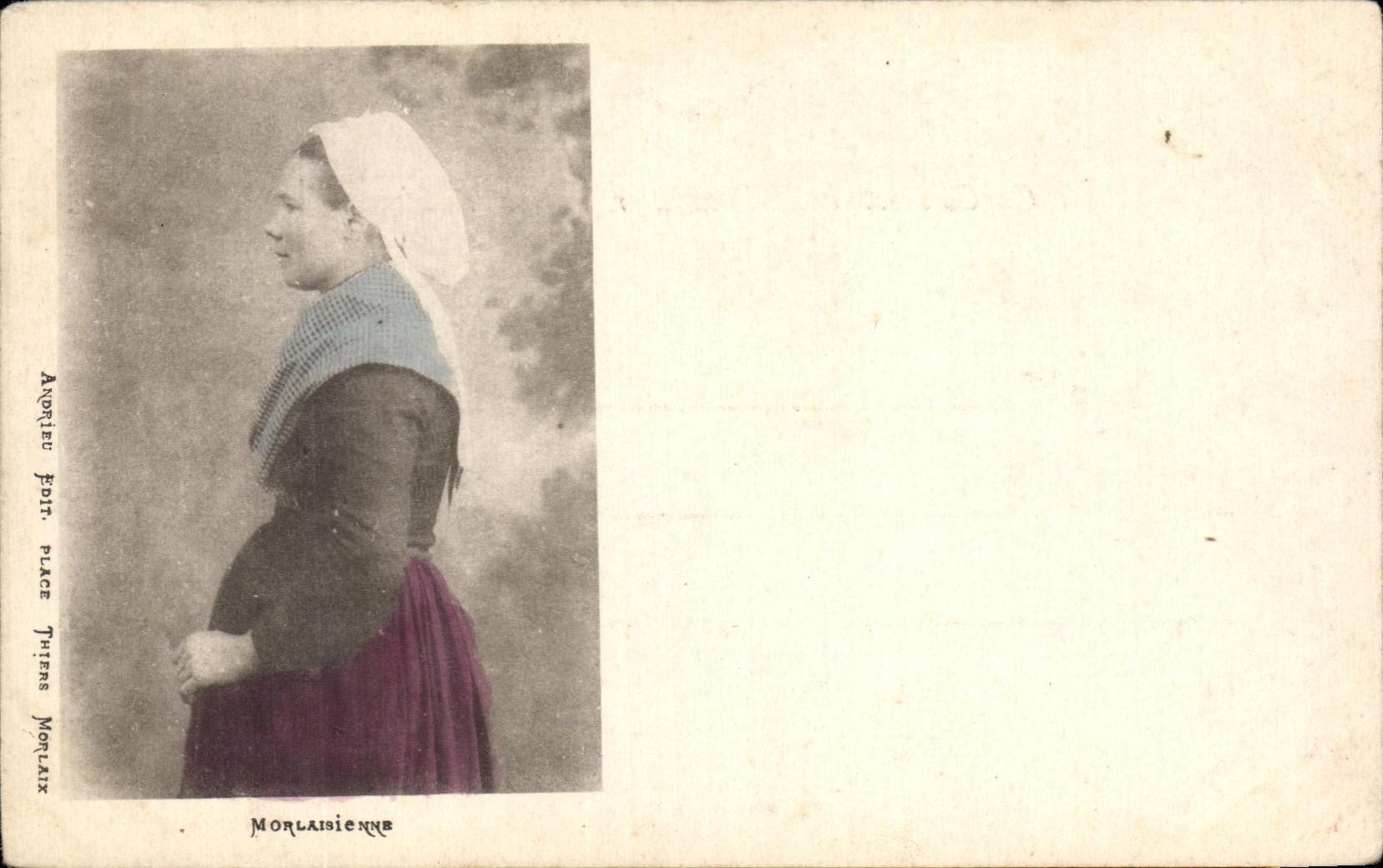 CPA Morlaix Morlaisienne Folklore Costume Coiffe