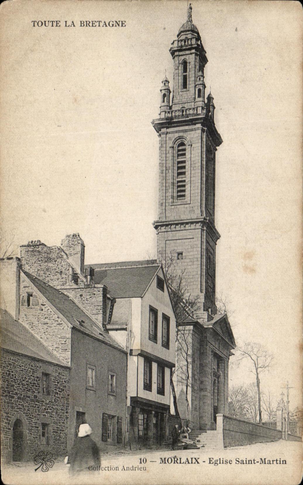CPA Morlaix Eglise Saint Martin
