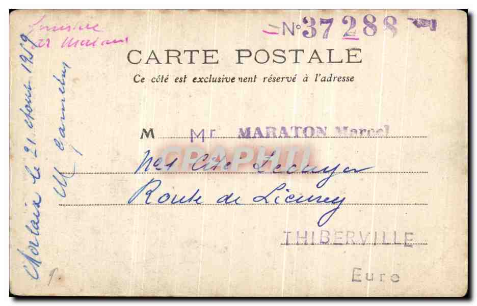 CPA Morlaix Eglise Saint Martin — Rückseite