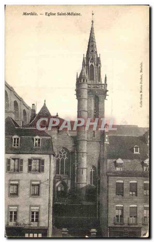 CPA Morlaix Eglise Saint Melaine