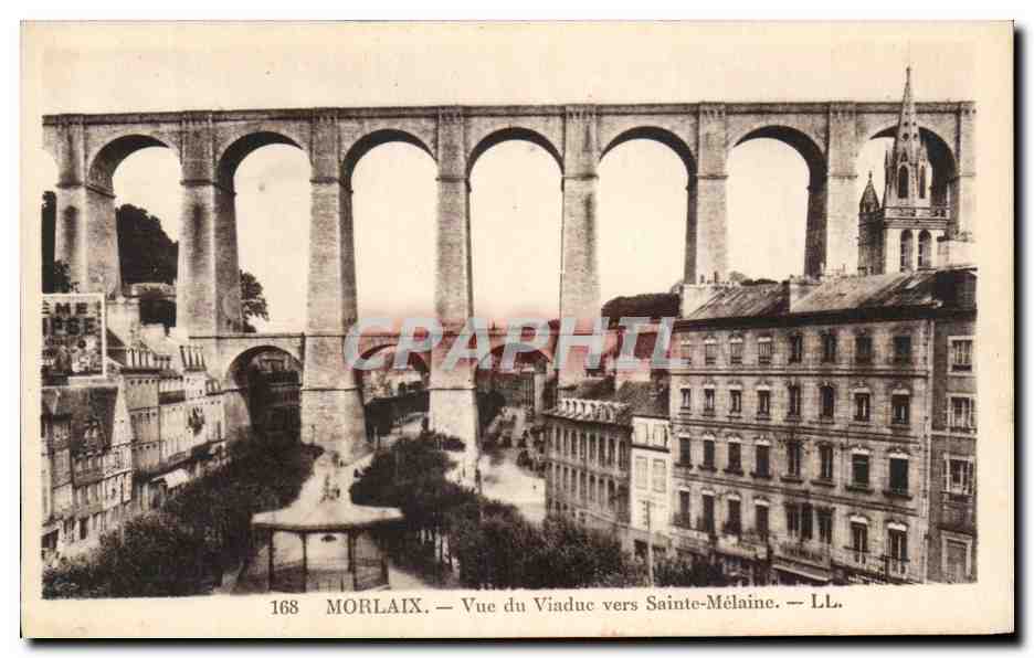 CPA Morlaix Vue De Viaduc Vers Sainte Melaine