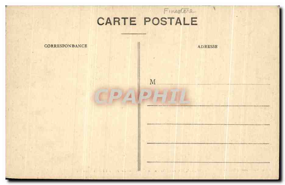 CPA Morlaix Grand Salon de Correspondance de l'Hotel Bozellec — Rückseite