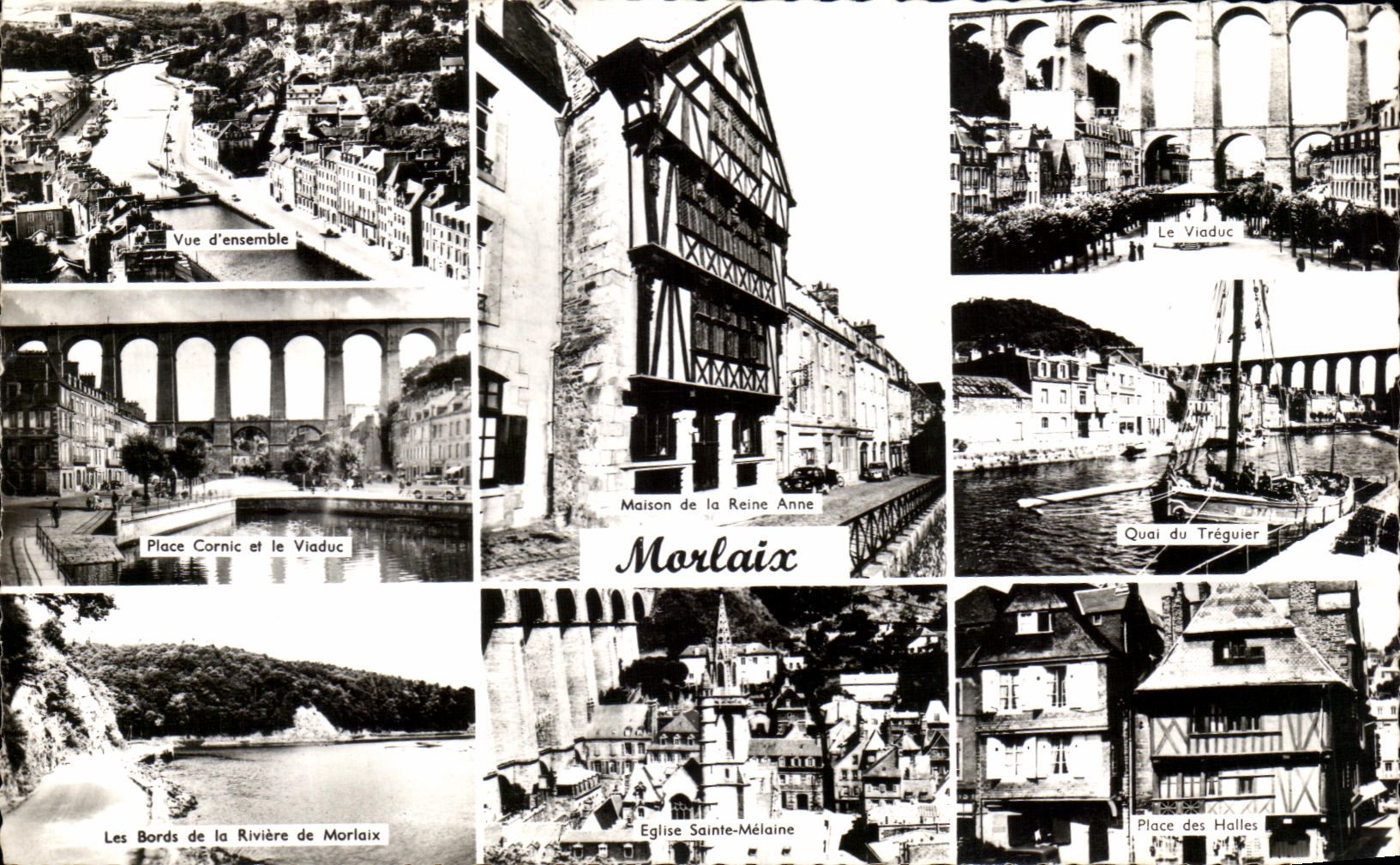 CPSM Morlaix Maison de la Reine Anne Cornic Viaduc Treguier 