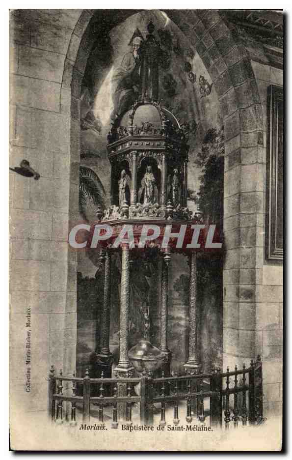 CPA Morlaix Baptistere de Saint Melaine
