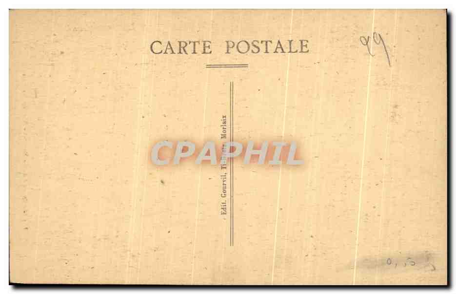 CPA Morlaix Rue de Bourret Vieilles Maisons — Rückseite