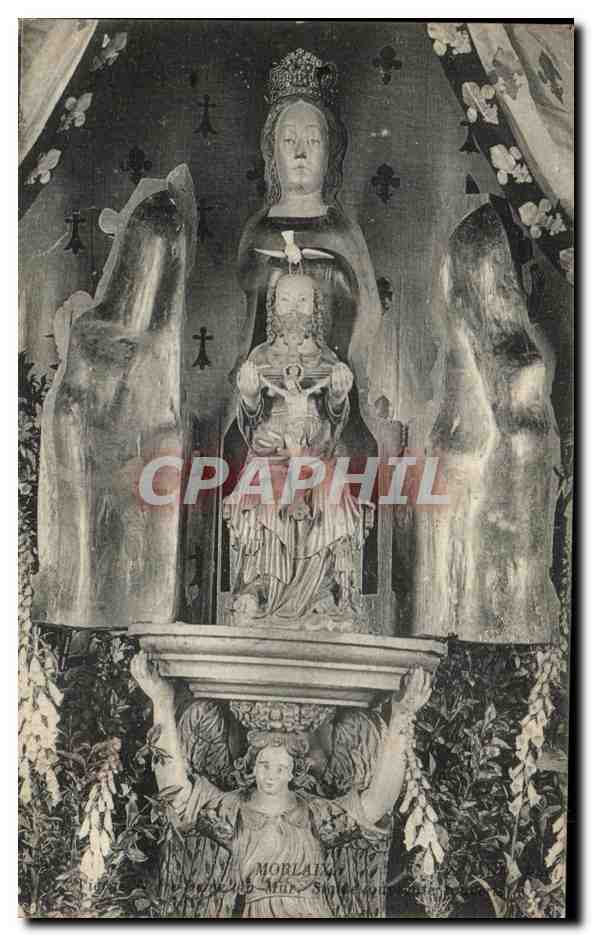 CPA Morlaix Eglise Ste Melaine Interieur 