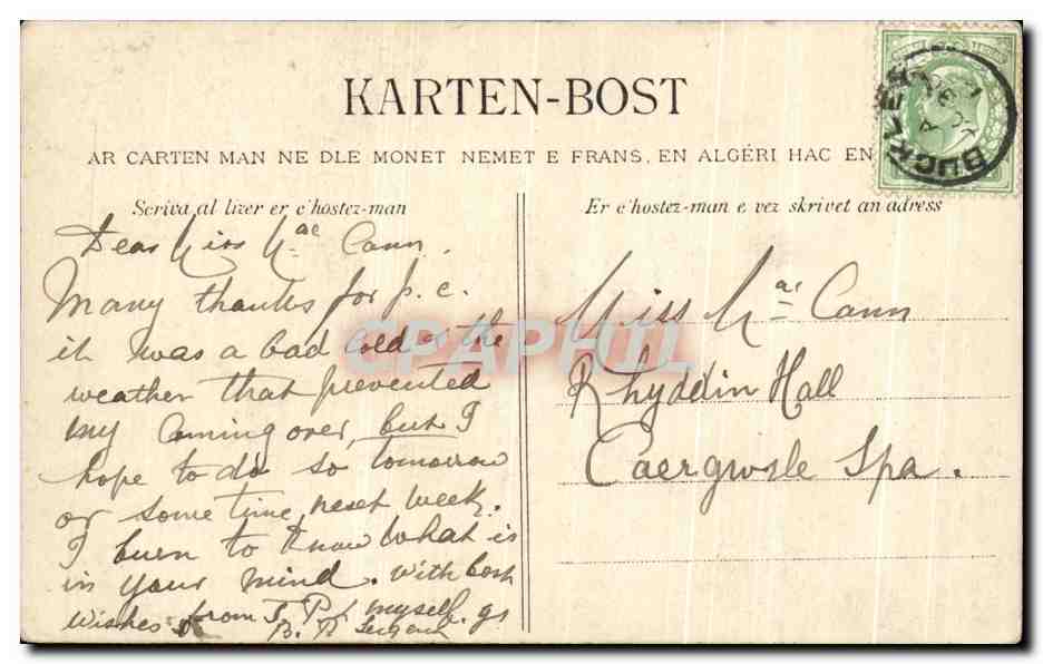 CPA Morlaix La Coiffe de Deuil Etude des Coiffes de Bretagne Folklore Costume — Verso