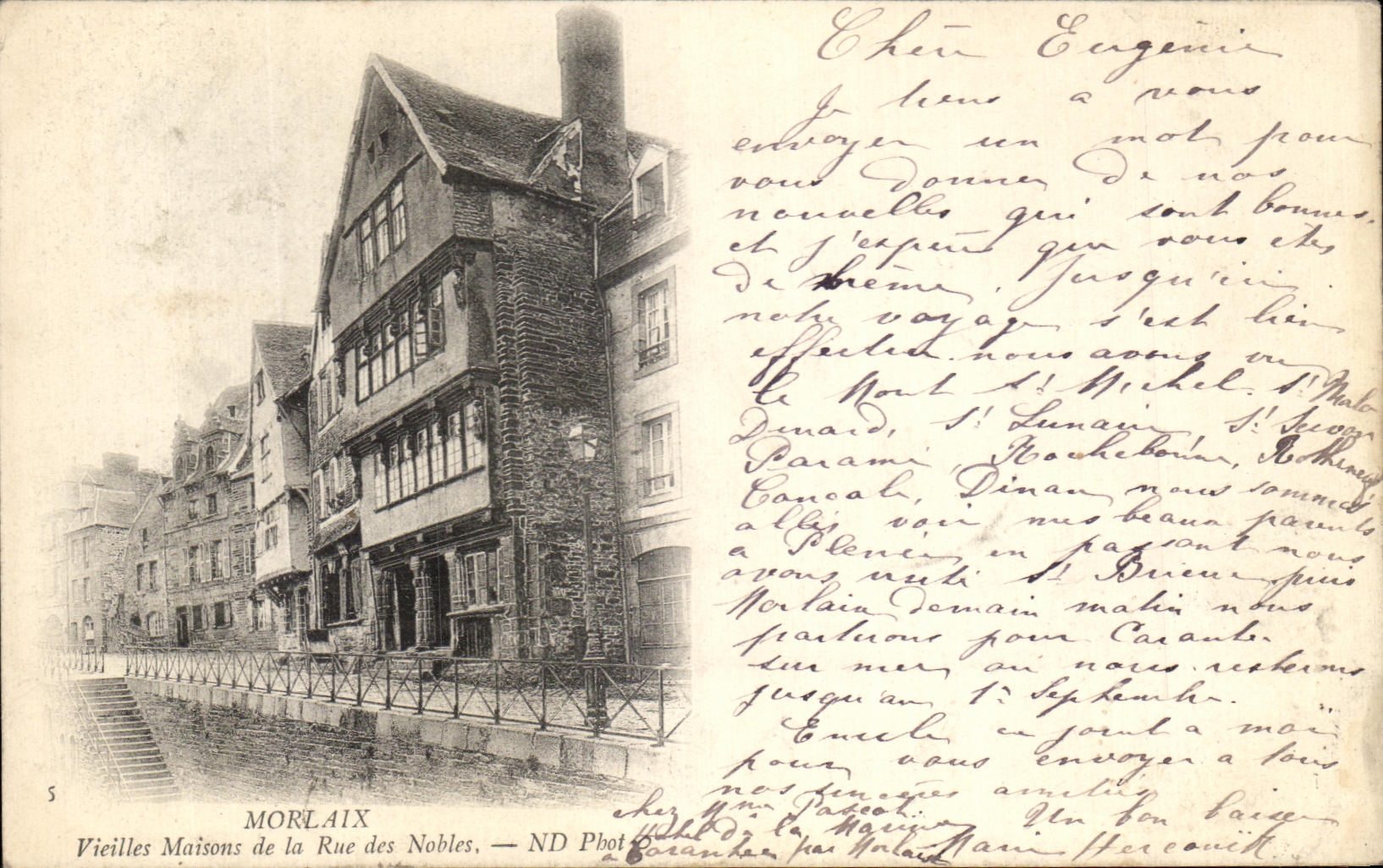 CPA Morlaix vieilles Maisons De La Rue Des Nobles