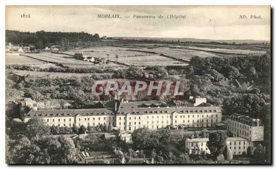 CPA Morlaix Panorama De l'Hopital