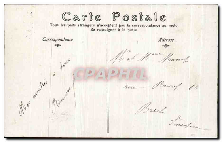 CPA Morlaix Le Viaduc vue Prise De l'Hotel De Ville — Rückseite
