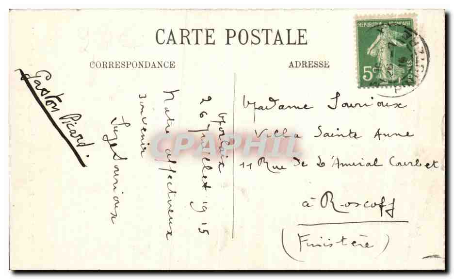 CPA Morlaix Rue Courbe Dite Des Escaliers Aux Cent Marches — Rückseite