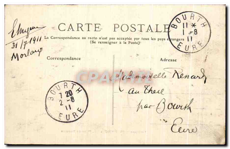 CPA Bretagne Morlaix Place De Viarmes — Rückseite