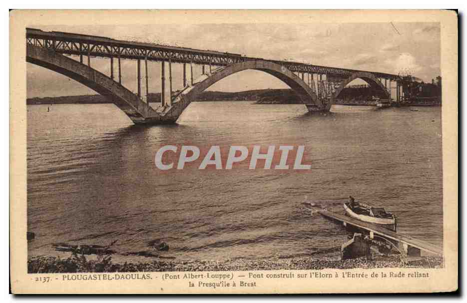 CPA Plougastel Daoulas Pont Construit sur I'Elorn a L'Entree de la Rade reliant la presqu'ile a Brest 