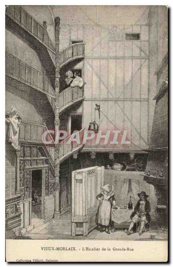 CPA Vieux Morlaix L'Escalier de la Grande Rue