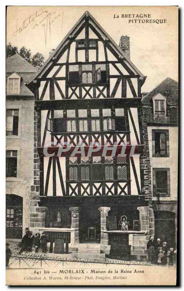 CPA Morlaix Maison de la Reine Anne Enfants