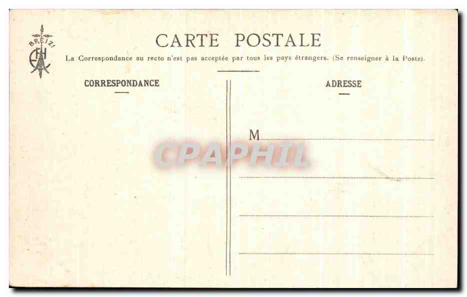 CPA Environs De Morlaix chateau De Lannigou Le Baron Cazin d'Honinctun — Rückseite