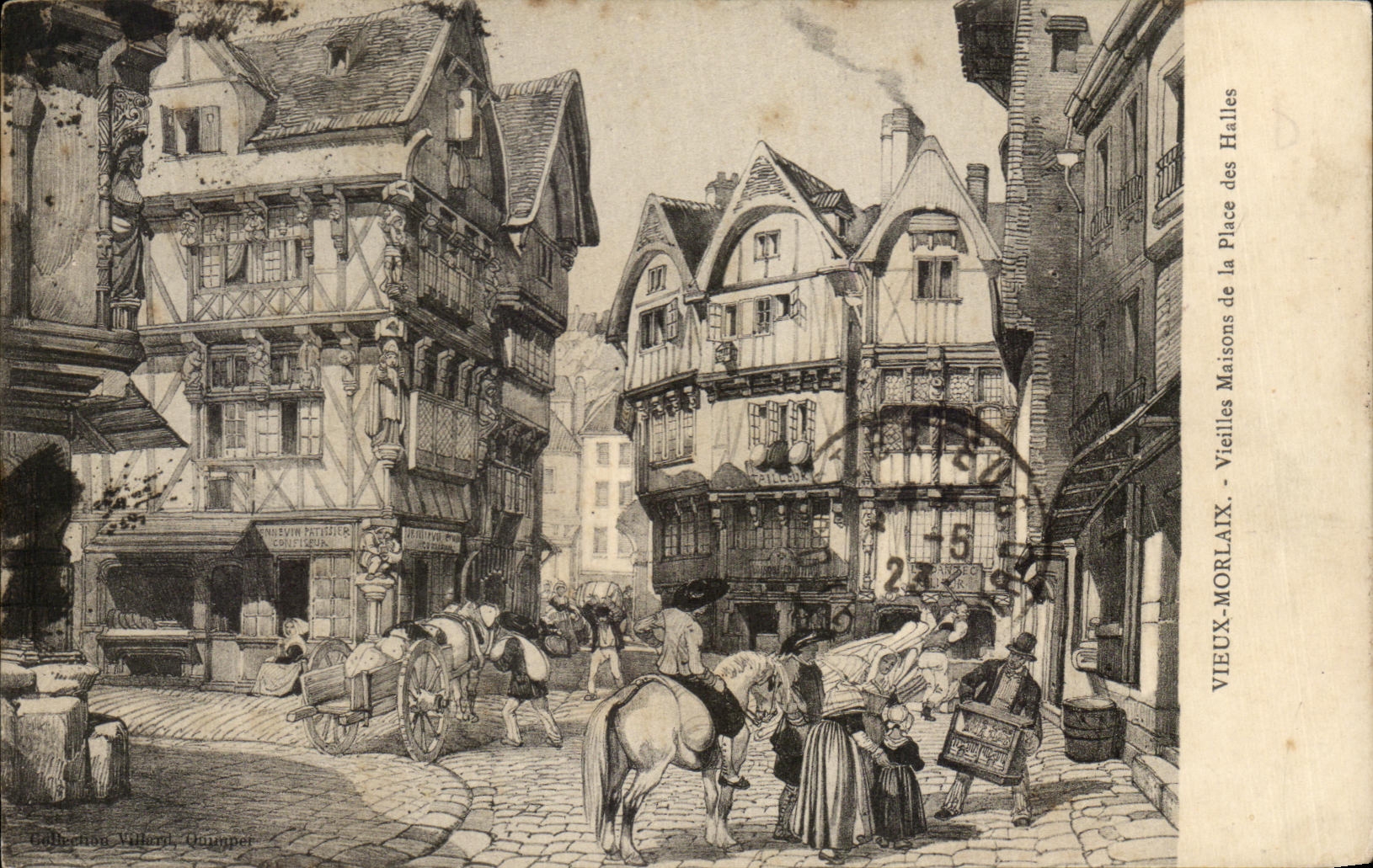 CPA Vieux Morlaix Vieilles Maisons De La Place Des Halles