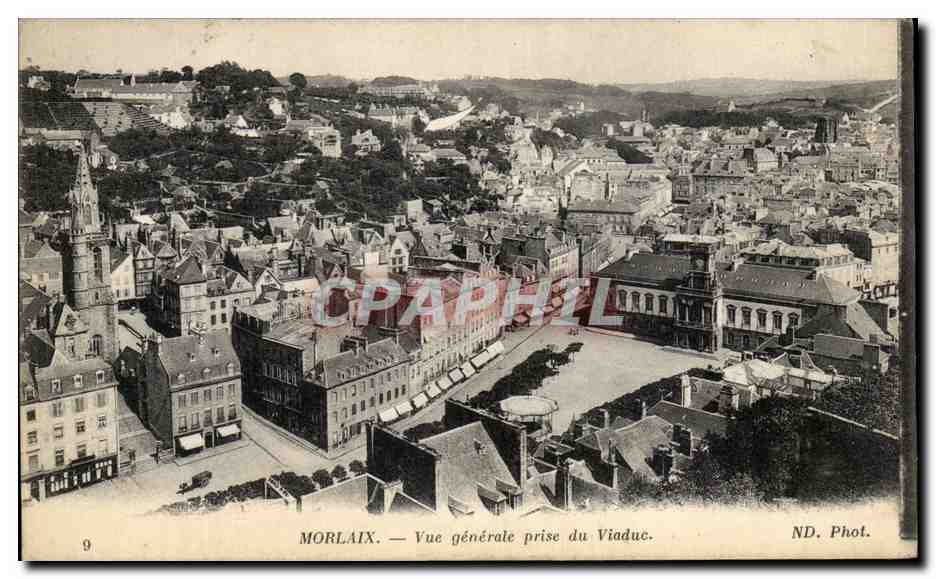 CPA Morlaix Vue Generale Prise Du Viaduc